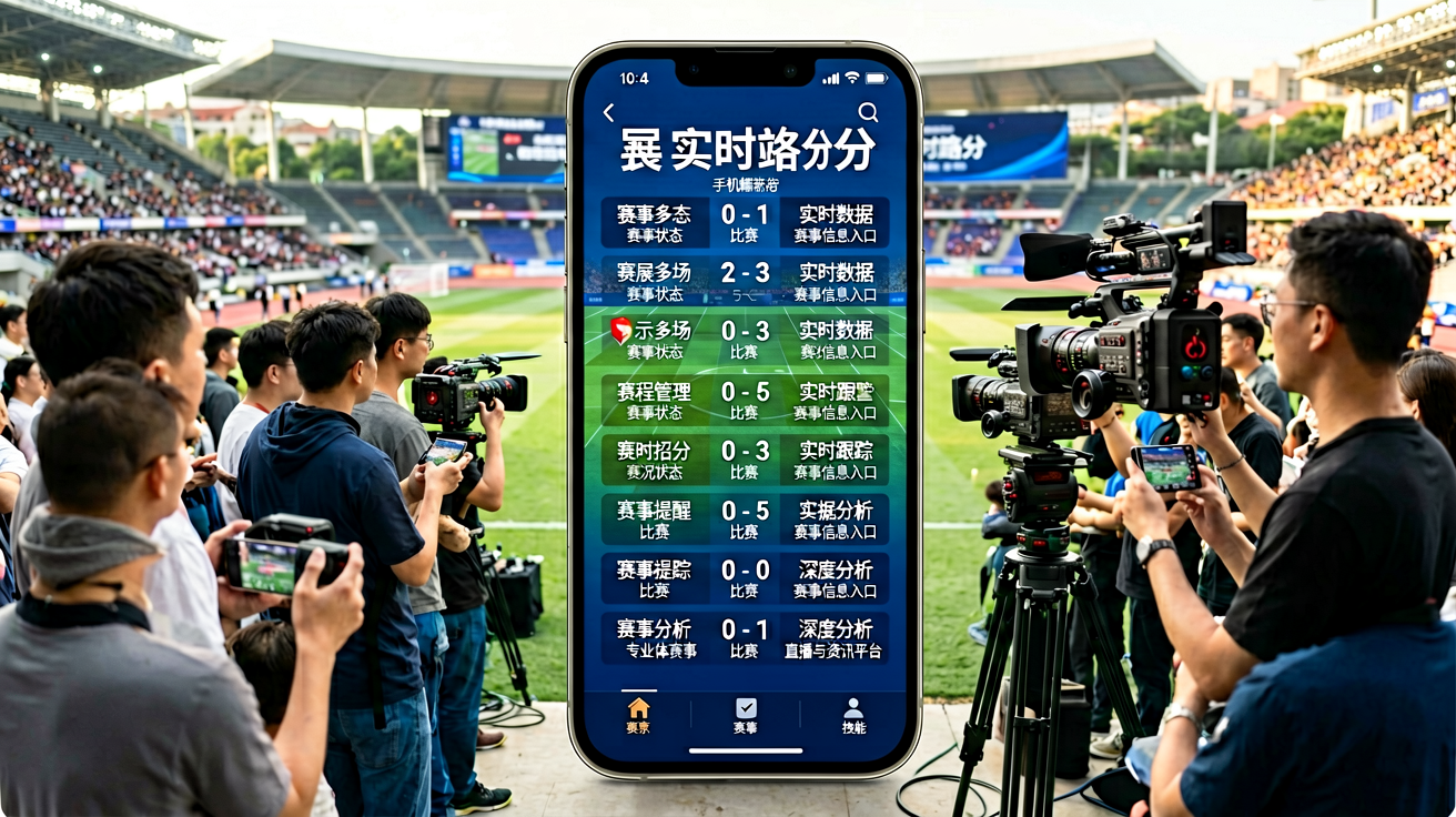 手机端实时比分界面，展示多场足球比赛比分和赛事状态